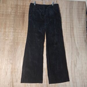 Yvos Dark Gray Corduroy Wide Leg Pants Women's Size 6 Trousers Stretch‎